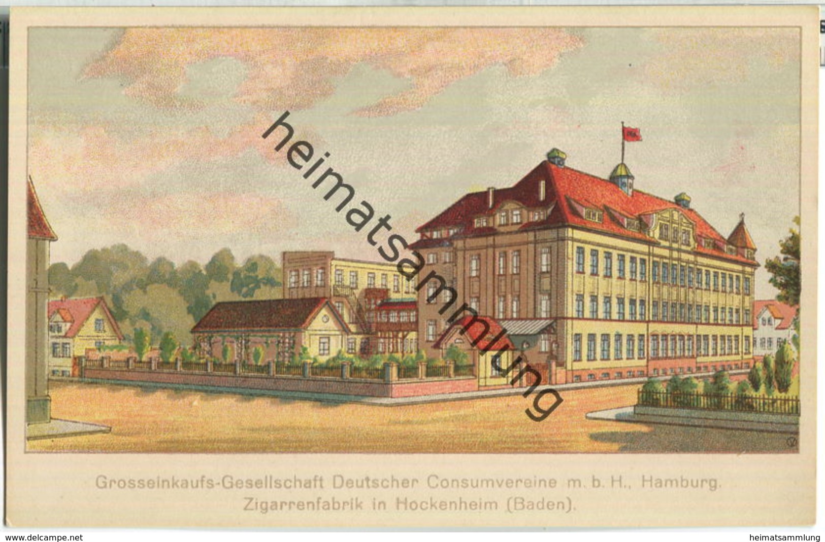Hockenheim - Zigarrenfabrik - Großeinkaufs-Gesellschaft Deutscher Consumvereine MbH Hamburg - Hockenheim