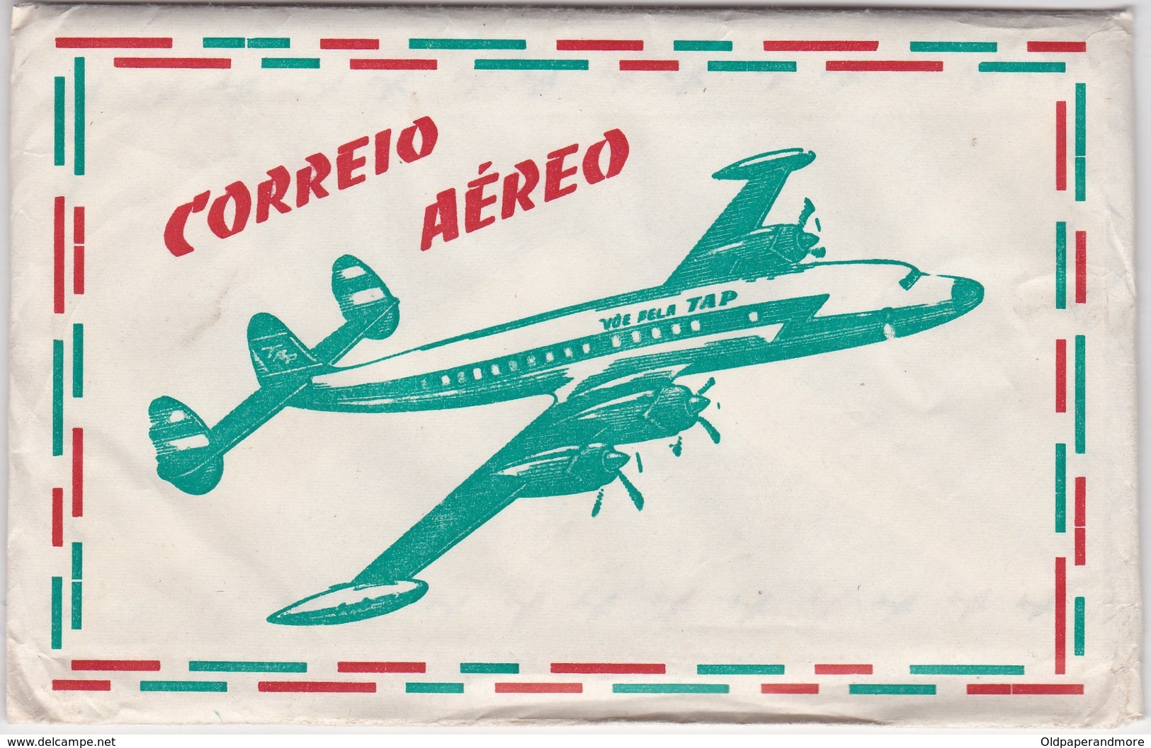 PORTUGAL AIRMAIL KIT - 5 ENVELOPES DE CORREIO AÉREO + 5 FOLHAS DE LINHAS PARA ESCREVER - Lettres & Documents