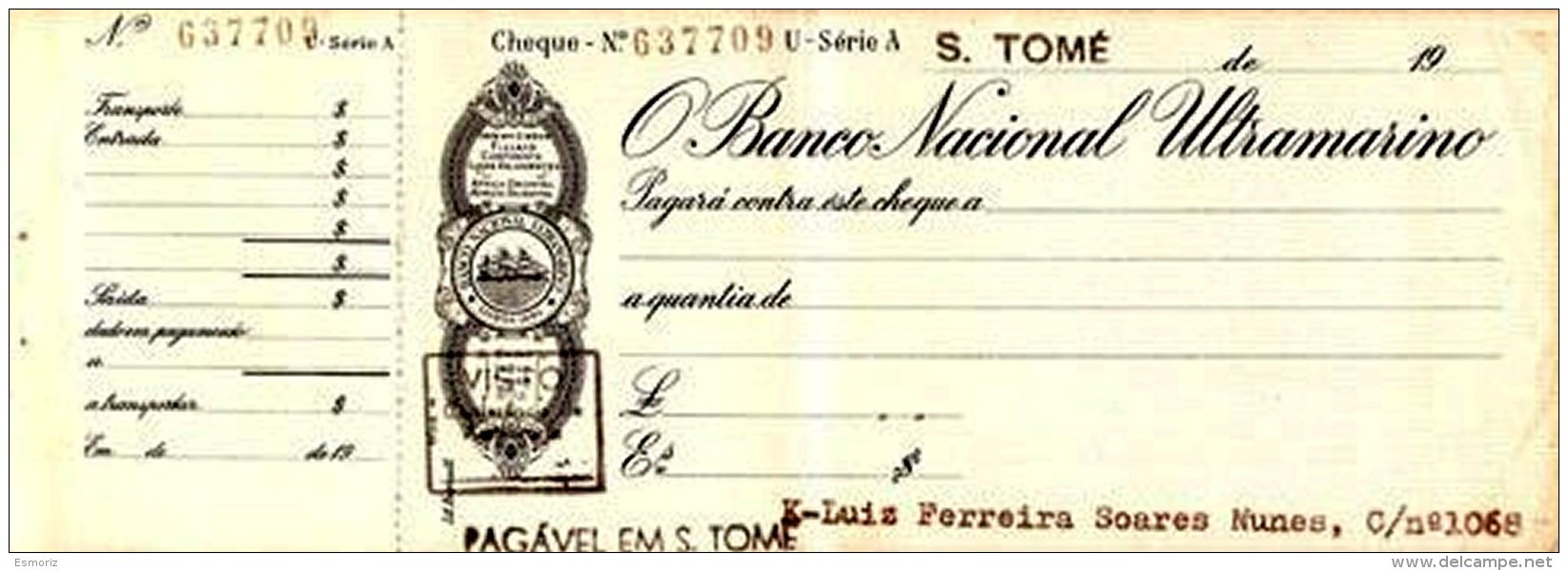 ST. THOMAS &amp; PRINCE, Cheques, F/VF - Neufs