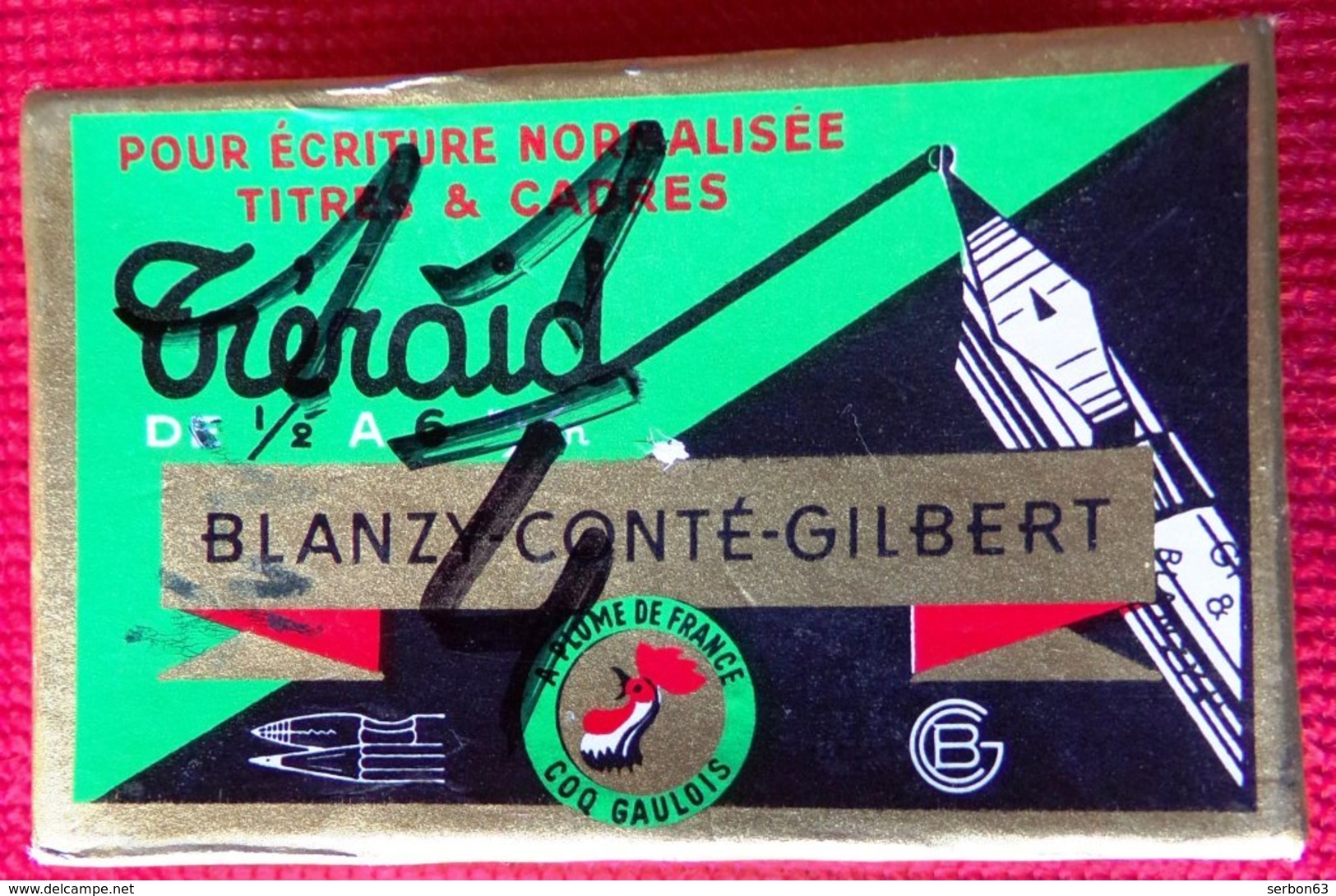 BLANZY CONTE-GILBERT 36 PLUMES TRERAID N° 1802 BIS 1mm1/4 BOITE D'ORIGINE FERMETURE PAPETERIE - NOTRE SITE Serbon63 - Pens