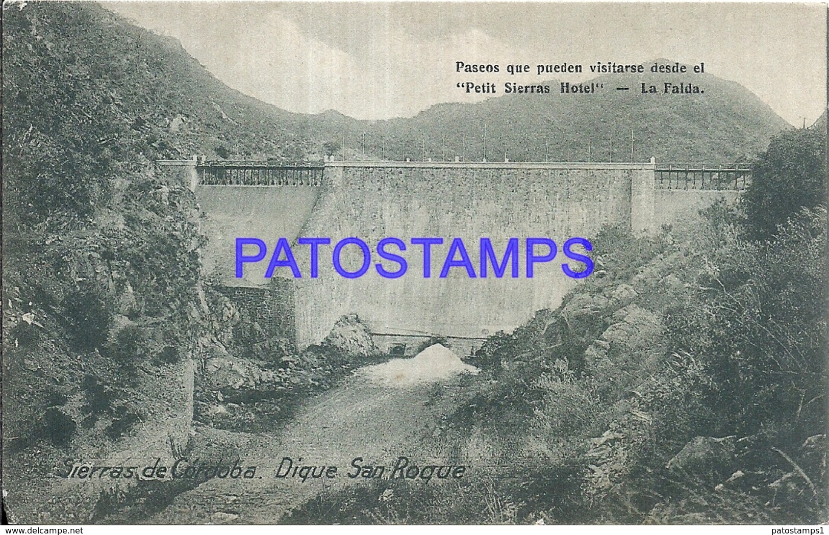 95082 ARGENTINA CORDOBA DIQUE SAN ROQUE PETIT SIERRAS HOTEL LA FALDA POSTAL POSTCARD - Argentina