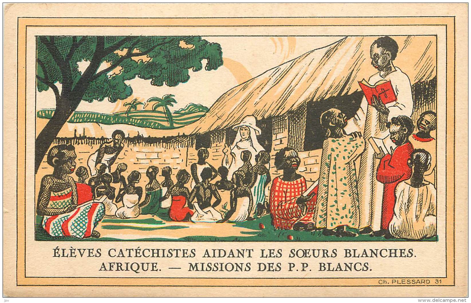 AFRIQUE - Eleves Catéchistes Aidant Les Soeurs Blanches - Missions De P.P. BLANCS - Non Classés