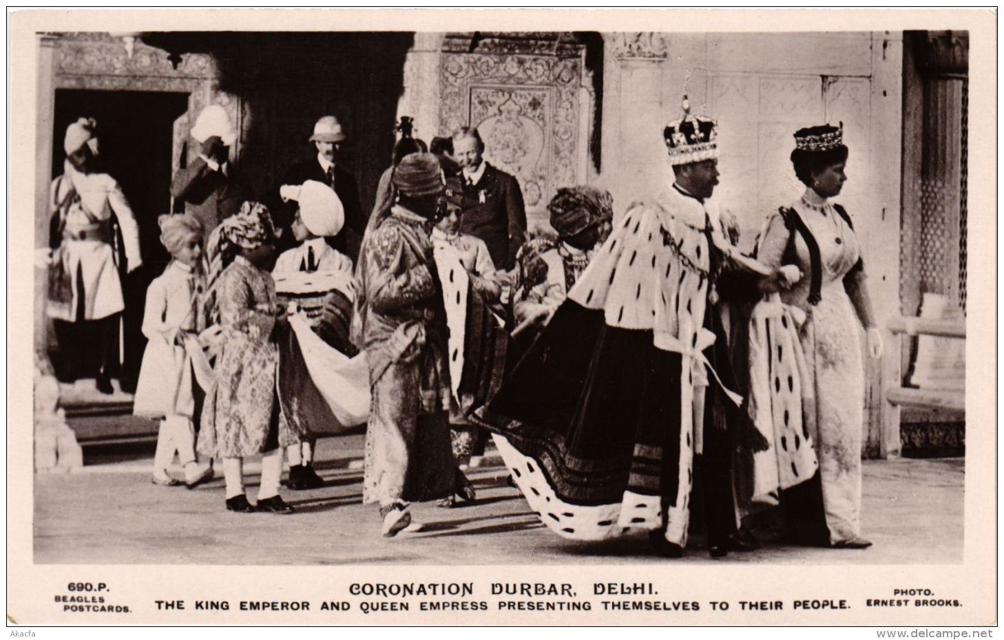 CPA Coronation Durbar, Delhi King And Queen Presenting Themselves To The People BRITISH ROYALTY (679678) - Familles Royales