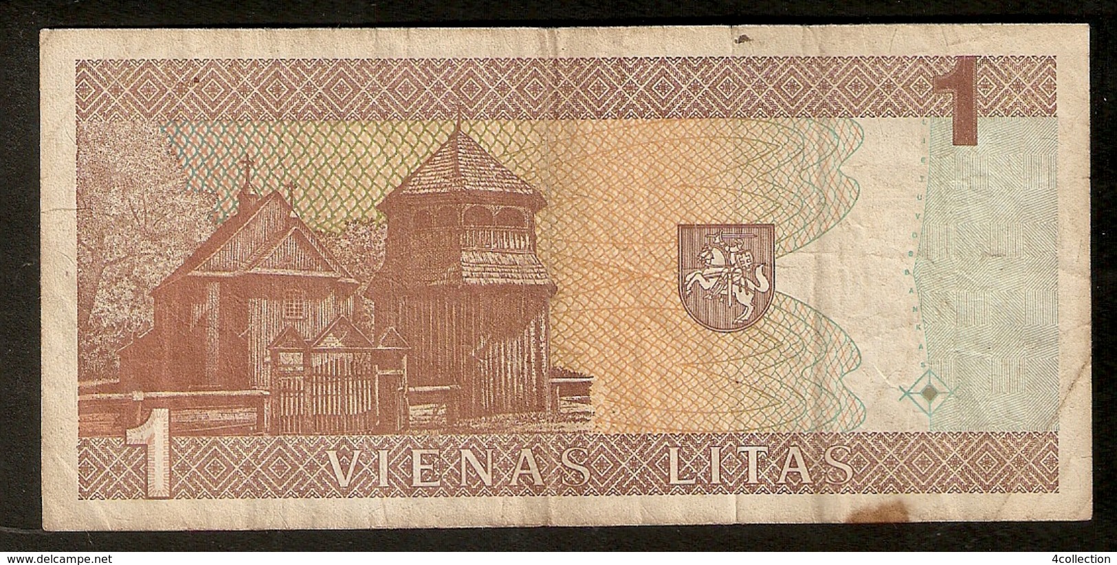 T. Lithuania Banknote 1 Vienas Litas 1994 AAH4637042 - Lithuania