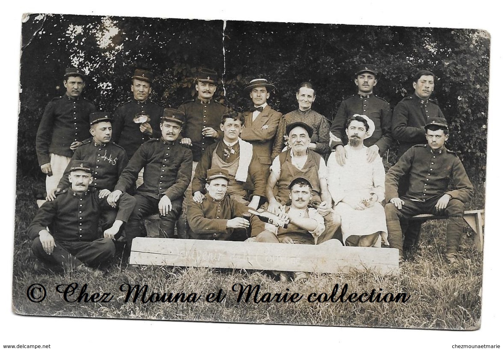 LA COURTINE 1913 - 2 EME REGIMENT - POUR MONTGAUBERT SAINT ETIENNE LOIRE - CARTE PHOTO MILITAIRE - Regimenten