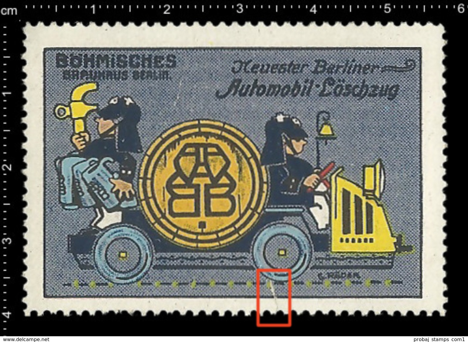 Old German Poster Stamp Cinderella Reklamemarke Vignette Erinnofili Publicité Brauerei Brauhaus Bier Bräu Brewery Beer - Cervezas