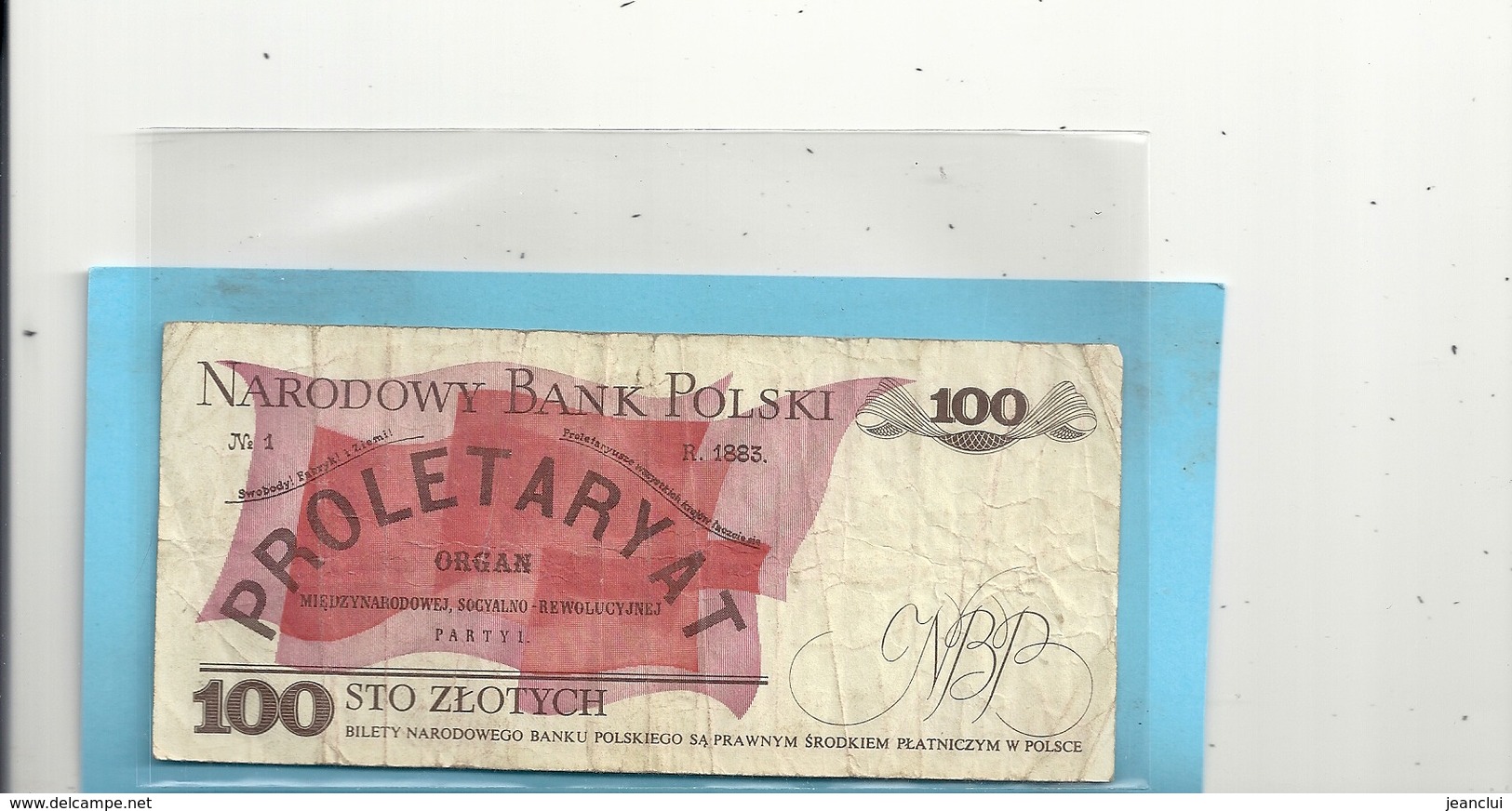 BANK POLSKI . 100 ZLOTYCH . WARSZAWA , 1 CZERWCA 1986 . 2 SCANES - Pologne