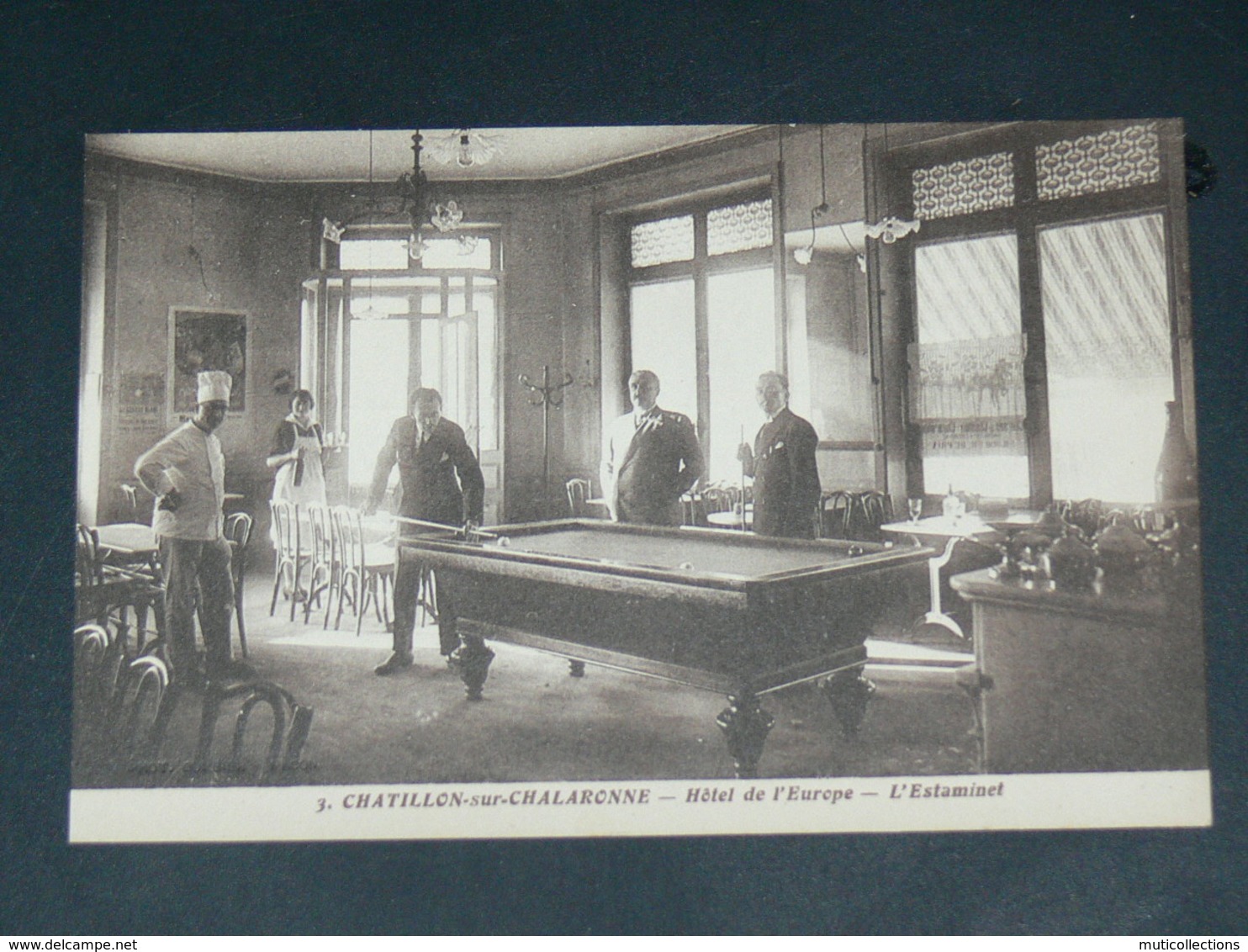 CHATILLON SUR CHALARONNE / ARDT Bourg-en-Bresse    1910  /   INTERIEUR RESTO BILLARD    ....  EDITEUR - Châtillon-sur-Chalaronne