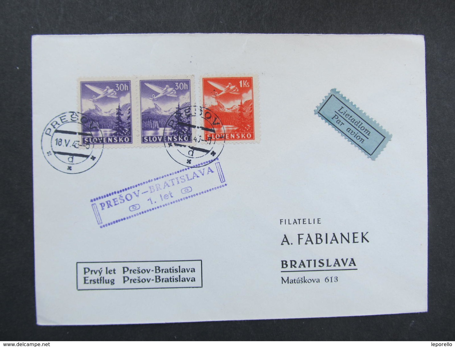 BRIEF Presov - Bratislava 1943  ////  D*32798 - Lettres & Documents