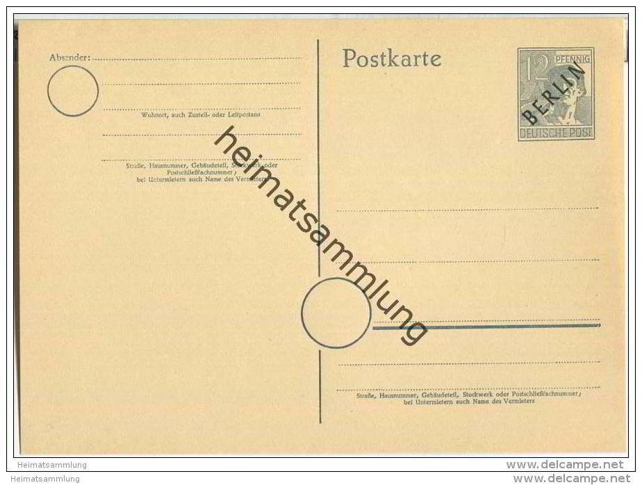 Postkarte Berlin P 2 D - Ungelaufen - Cartes Postales - Neuves