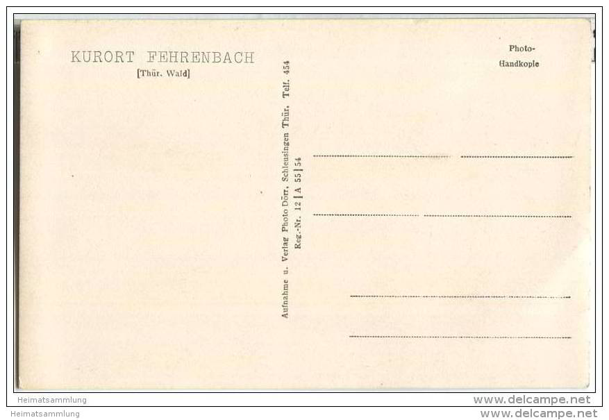 Fehrenbach - Strassenansicht - Photo-Handkopie - Masserberg