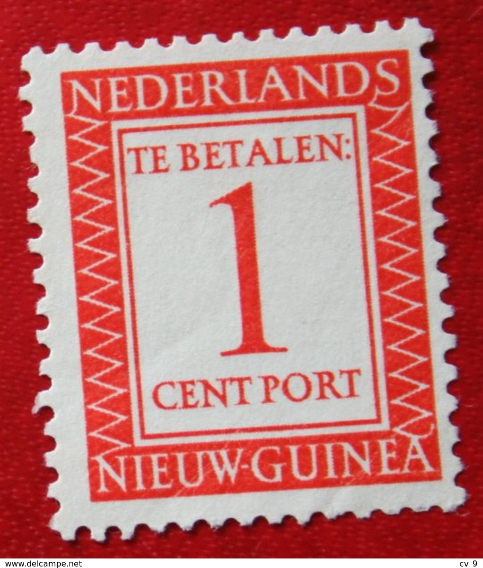 1 Ct Port Zegels Postage Due NVPH P1 MH / Ongebruikt NIEUW GUINEA / NIEDERLANDISCH NEUGUINEA / NETHERLANDS NEW GUINEA - Nueva Guinea Holandesa