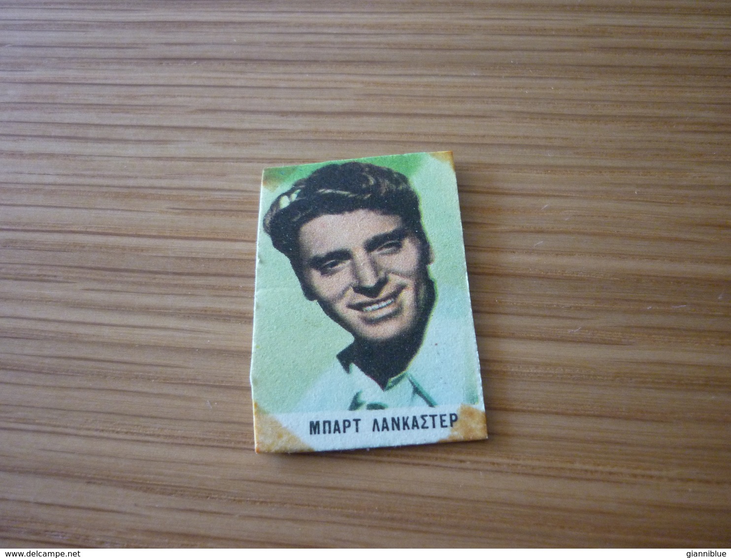 Burt Lancaster Old Greek '60s Mini Game Trading Card - Other & Unclassified