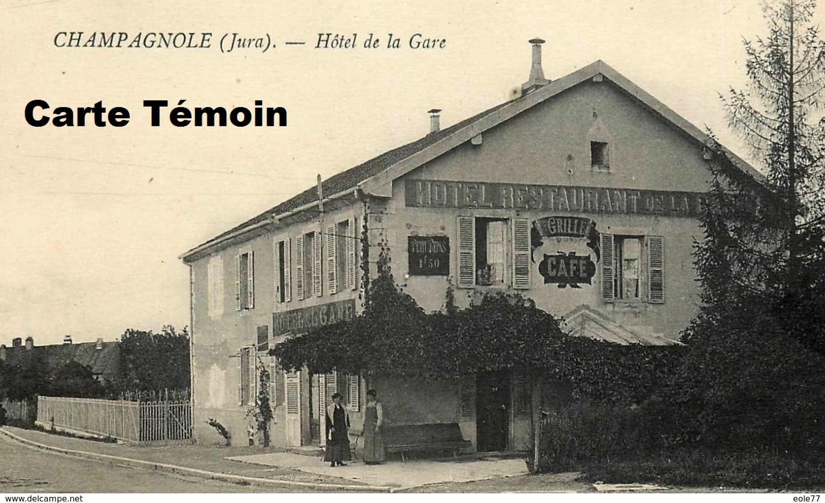 39 - Carte Photo - CHAMPAGNOLE - Cafe - HOTEL - RESTAURANT DE LA GARE - GRILLET - Champagnole