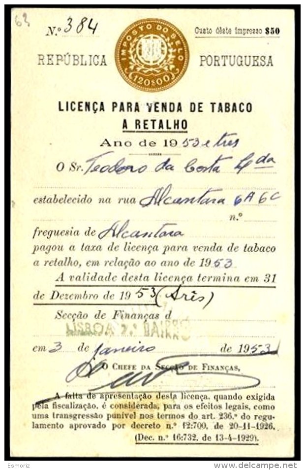 PORTUGAL, Licences, F/VF - Neufs