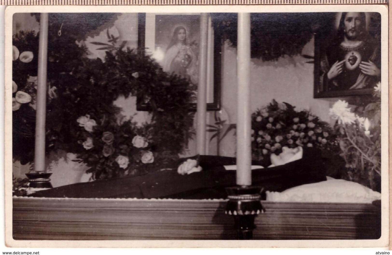 Antique Post Mortem Woman In Casket Vintage Funeral Photo~1925 - Fotografia