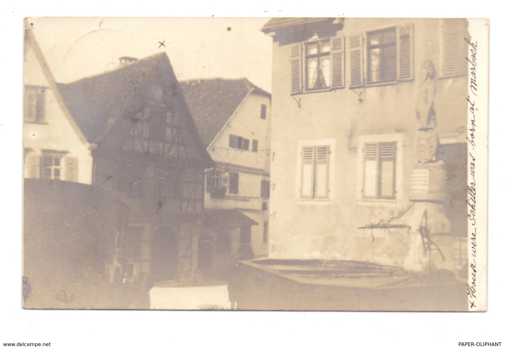 7142 MARBACH, Schillers Geburtshaus, Photo-AK 1912 - Marbach