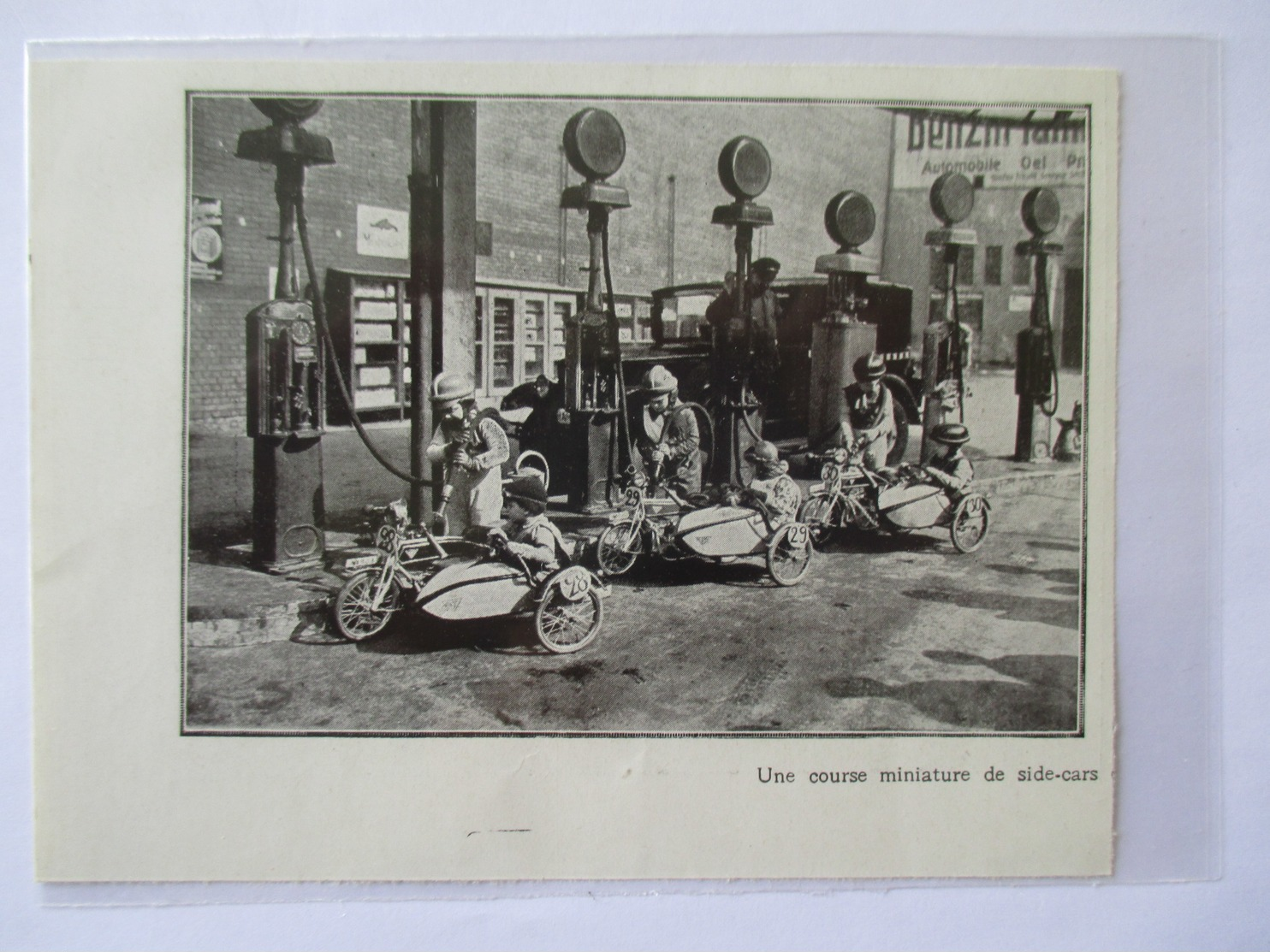 1931 - BERLIN - Course De Moto Side Car Enfants Motorradgespann Kinder - Coupure De Presse Originale (Encart Photo) - Documents Historiques