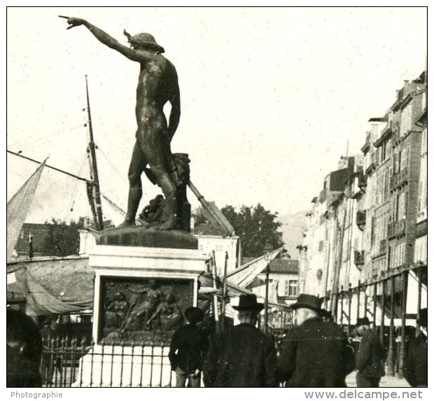 France Toulon Quai Crondstadt Ancienne Photo Stéréo SIP 1900 - Photos Stéréoscopiques