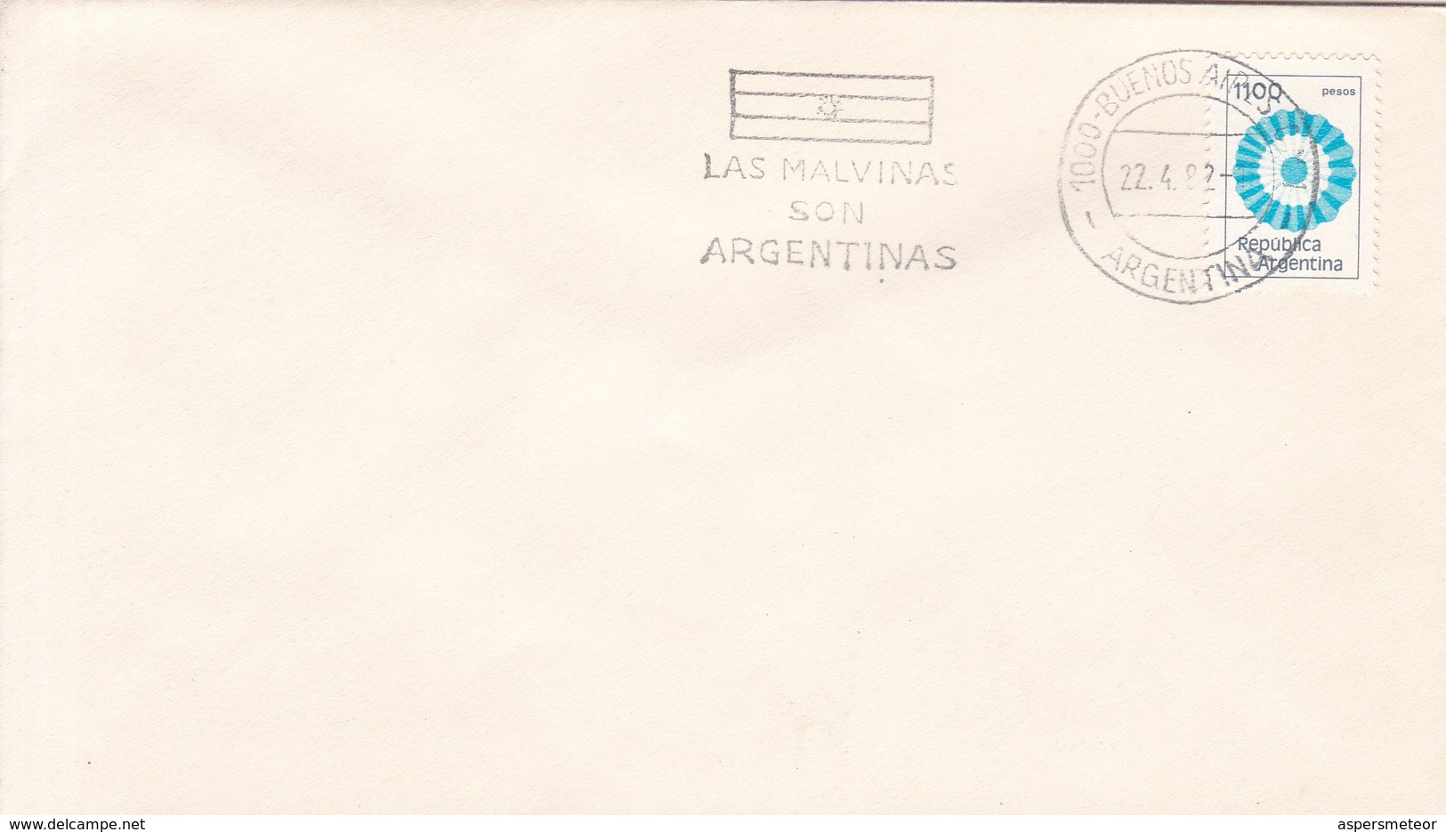 LAS MALVINAS SON ARGENTINAS BS AS 1982. ILES MALOUINES MALVINAS- BLEUP - Falklandinseln