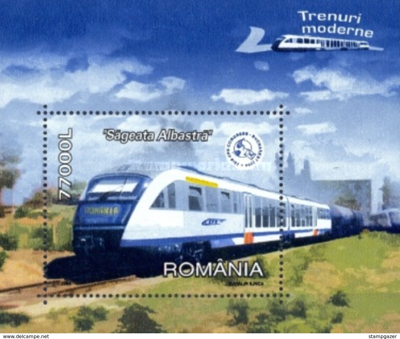 ROMANIA 2004 Modern Trains   S/s  MNH - Blocs-feuillets