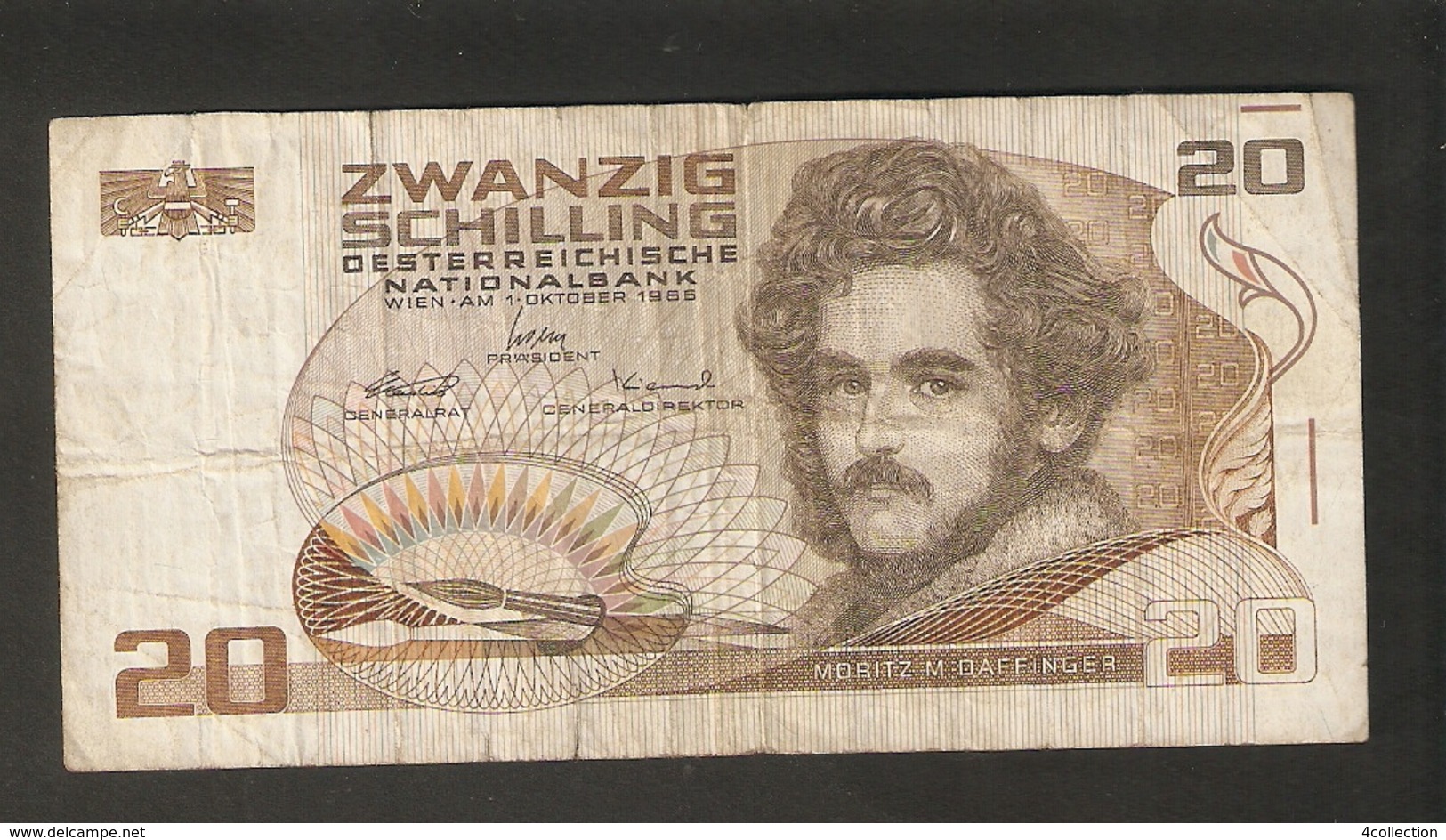 T. Austria Zwanzig 20 Schilling 1986 Osterreichische Nationalbank Osterreich Banknote Moritz Daffinger Albertina - Austria