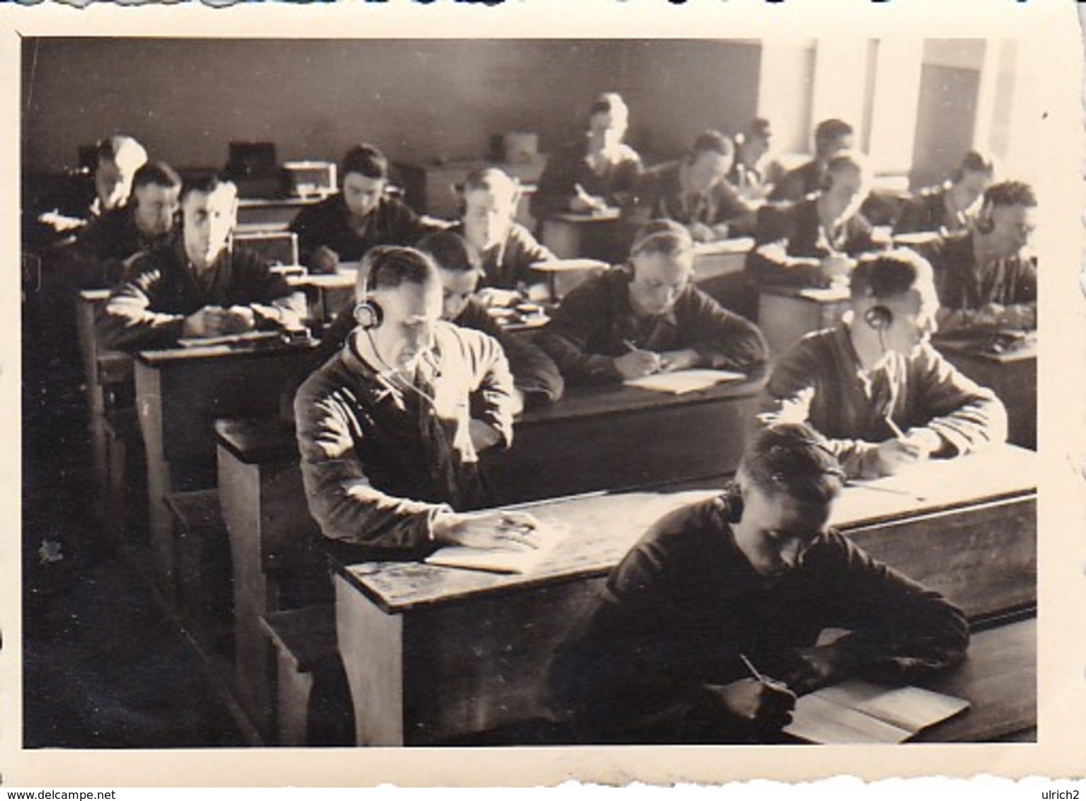 Foto Deutsche Soldaten Bei Funkerausbildung - 2. WK - 8*5,5cm (35417) - Krieg, Militär