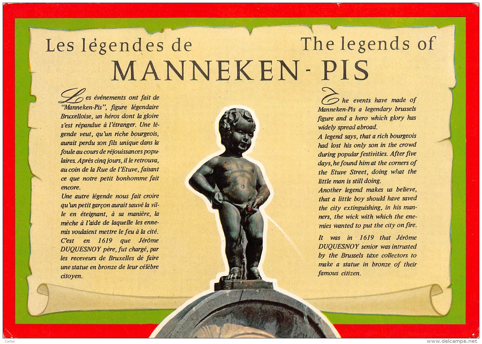 CPM - BRUXELLES - Les Légendes De MANNEKEN-PIS - Monumenten, Gebouwen