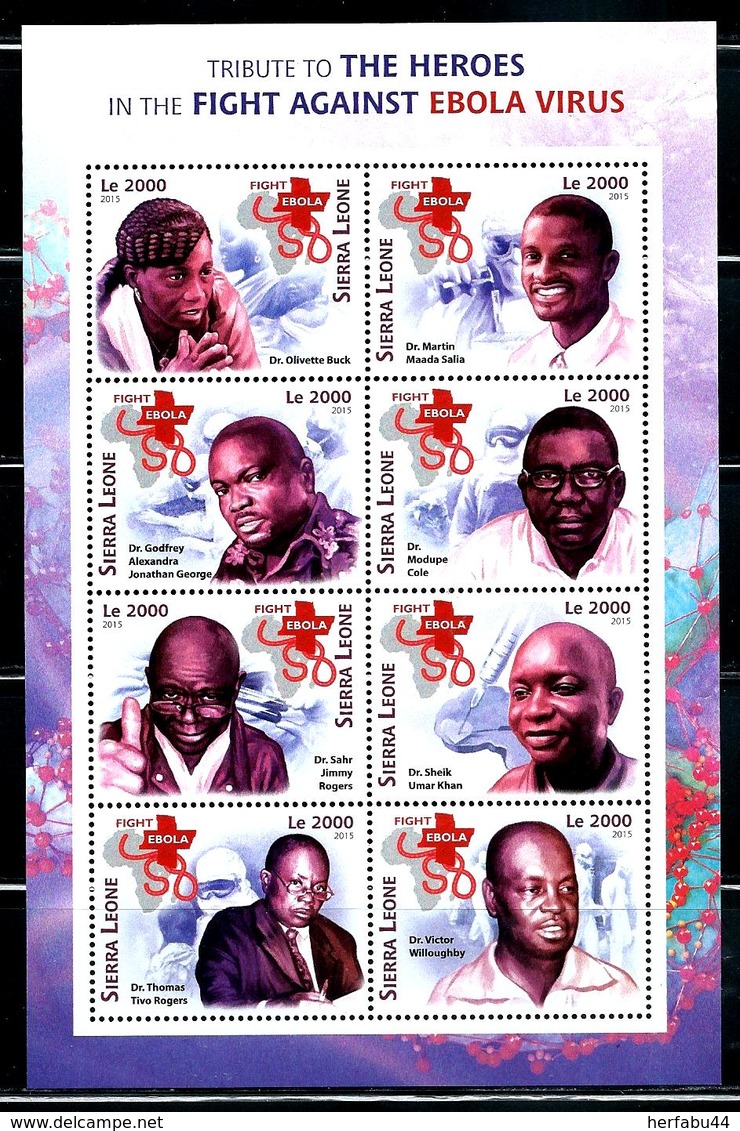 Sierra Leone    "Fight Against Ebola Virus"        4 Sheets Of 8    SC# 3583-86    MNH     CV$ 56.00 - Sierra Leone (1961-...)