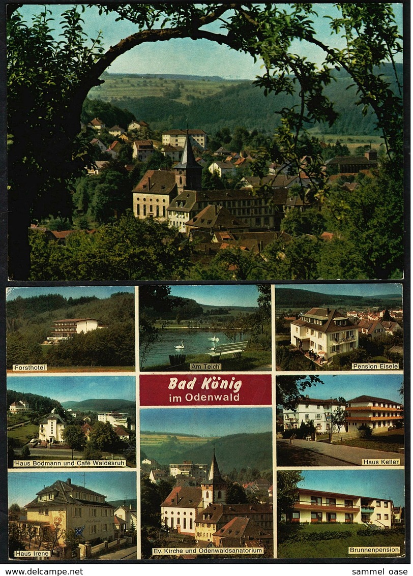 2 X Bad König / Odenwald  -  Ansichtskarten Ca. 1965 / 1970   (8742) - Bad Koenig