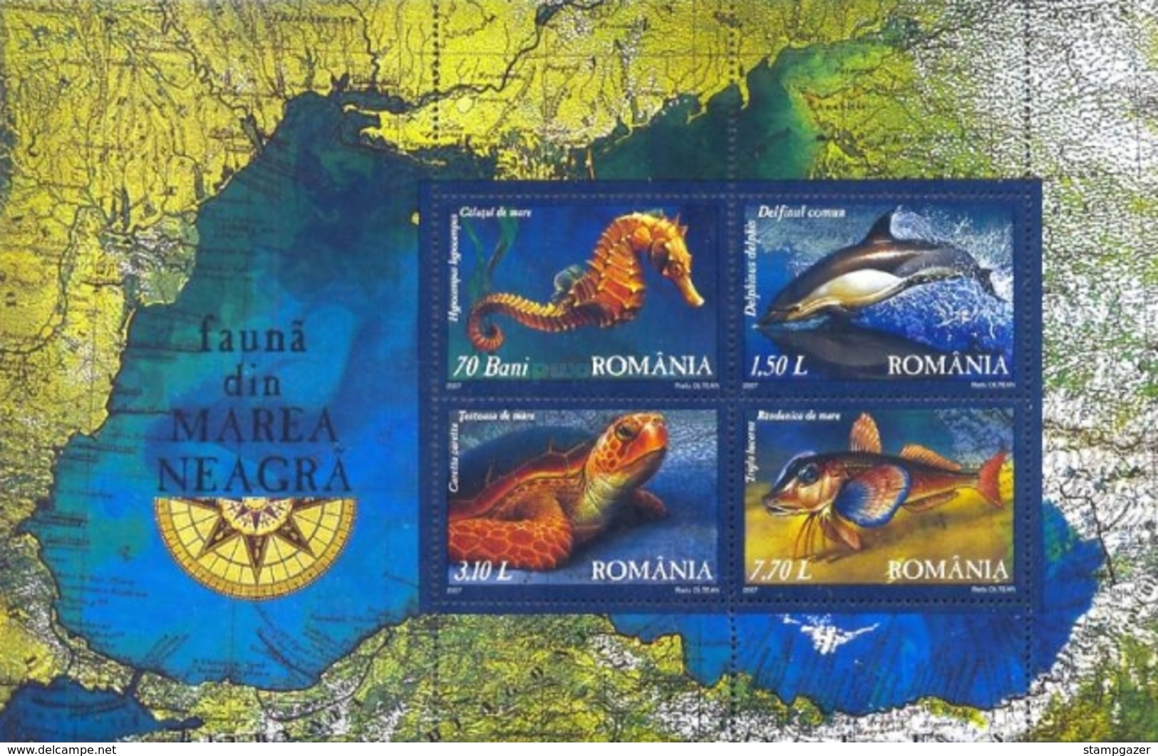 ROMANIA 2007 Marine Life Of Black Sea  Ss MNH - Blocks & Kleinbögen