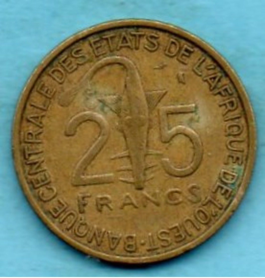 (r65)  WEST AFRICAN STATES 25 Francs 1970 AFRIQUE OUEST  Km#5 - Other - Africa