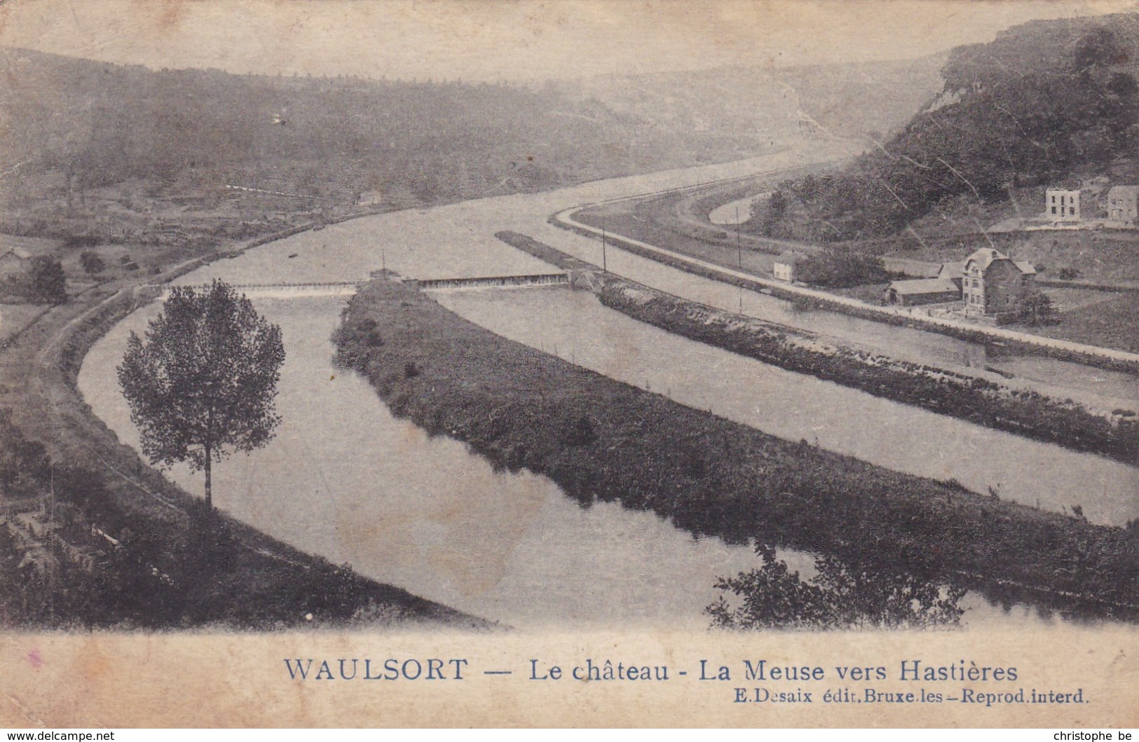 Waulsort, Le Château. La Meuse Vers Hastieres (pk49126) - Hastiere