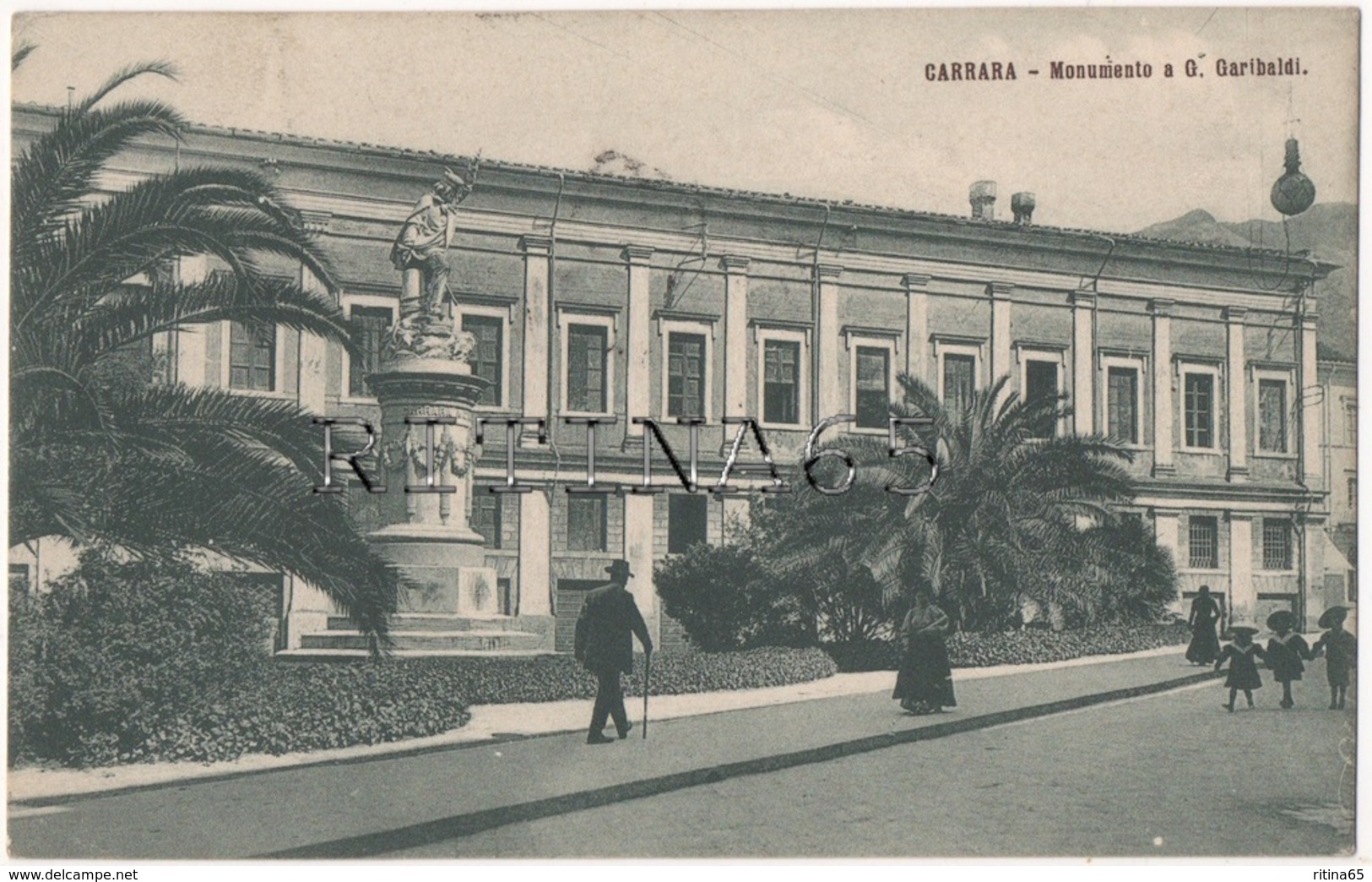 MS7 !!! CARRARA MONUMENTO A GIUSEPPE GARIBALDI 1909 F.P. !!! - Carrara