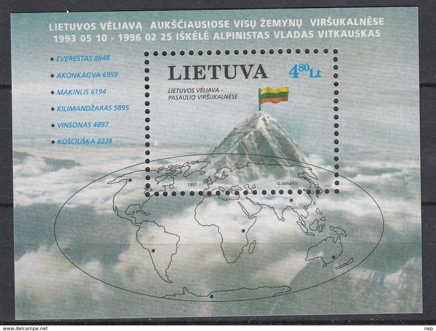 LITOUWEN - Michel - 1997 - BL 10 - MNH** - Lituanie