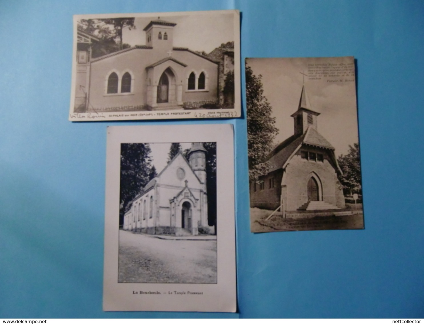 COLLECTION 50 CPA TEMPLES PROTESTANTS XXè ET PHOTO ALBUMINEE INAUGURATION TEMPLE NIMES 1918 - Other & Unclassified