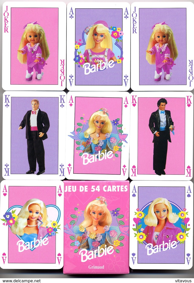 BARBIE Poupée Doll  Jeu De 54 Cartes Joker TBE - 54 Cartes