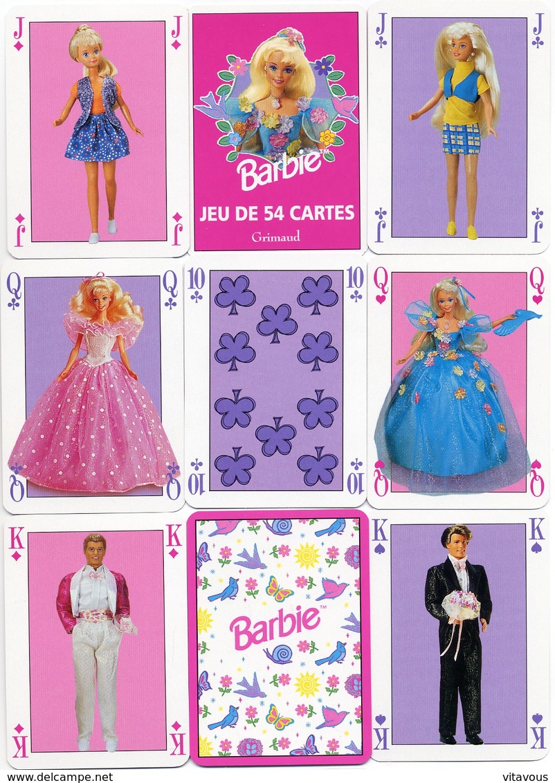 BARBIE Poupée Doll  Jeu De 54 Cartes Joker TBE - 54 Cartes