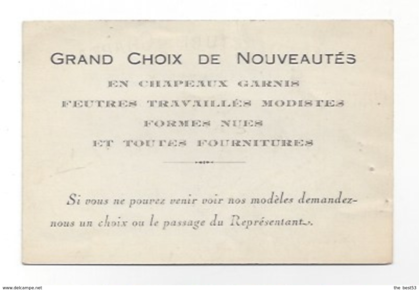 Carte De Visite  -  Paris  - Albert May  Manufacture De Chapeaux 96 Rue De Cléry Et 10 Rue Chenier - Autres & Non Classés