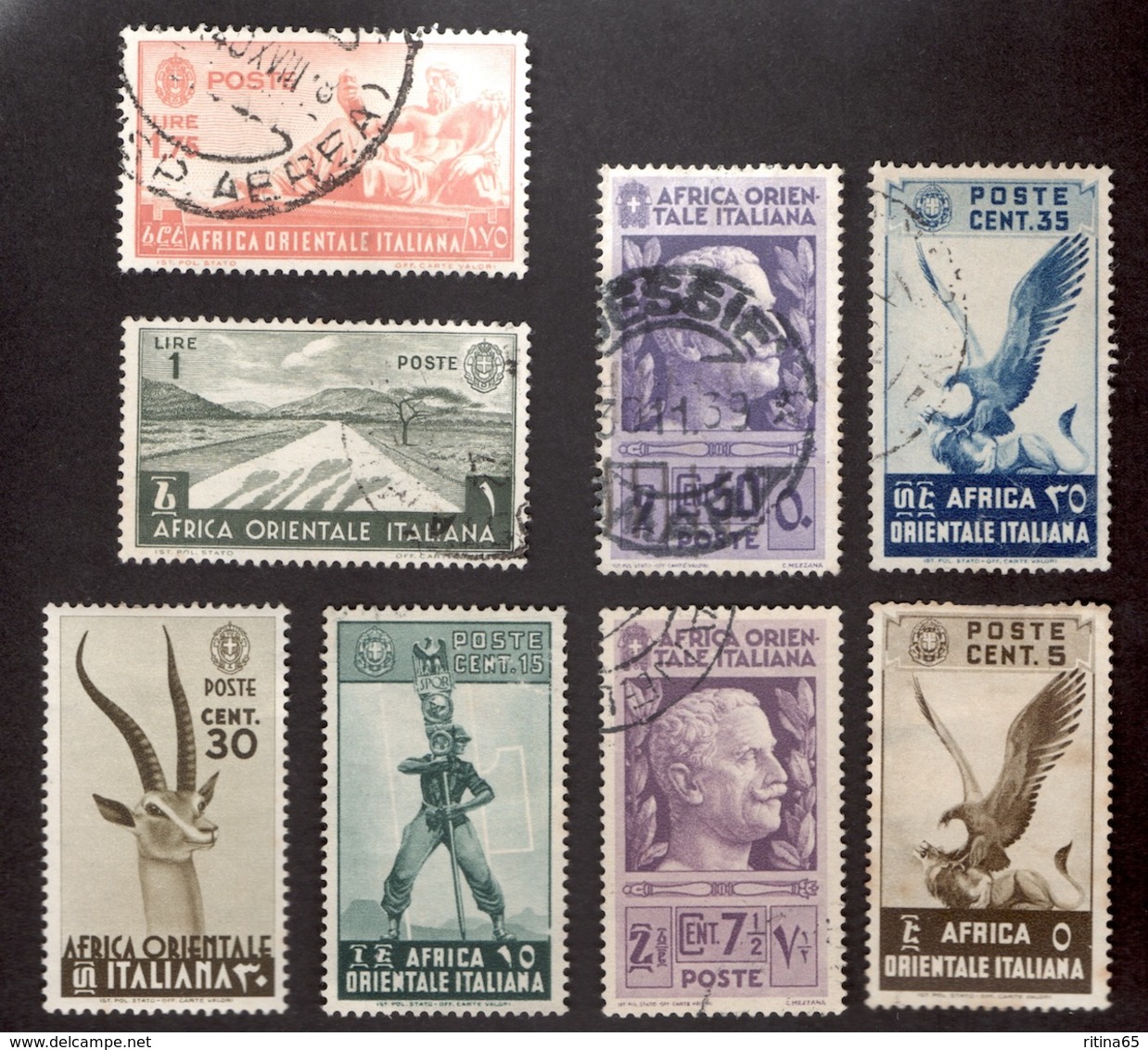 AFRICA ORIENTALE !!! 1938 LOTTO SERIE PITTORICA !!! - Africa Orientale Italiana