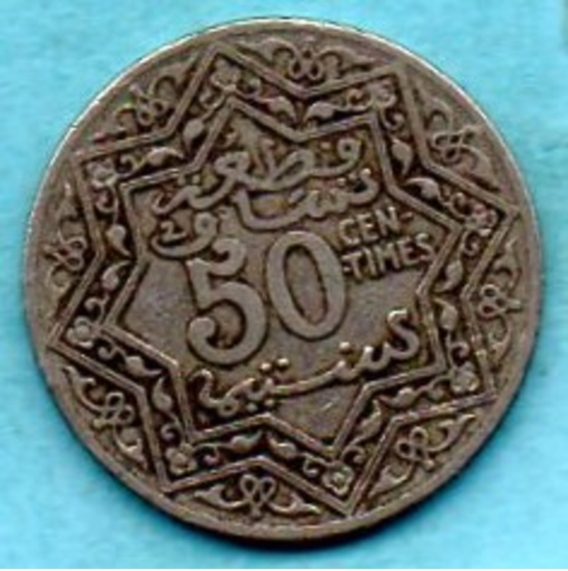 (r65) MAROC / MOROCCO  50 CENTS ND  ( 1921 ) Paris  Km#35;1 - Morocco