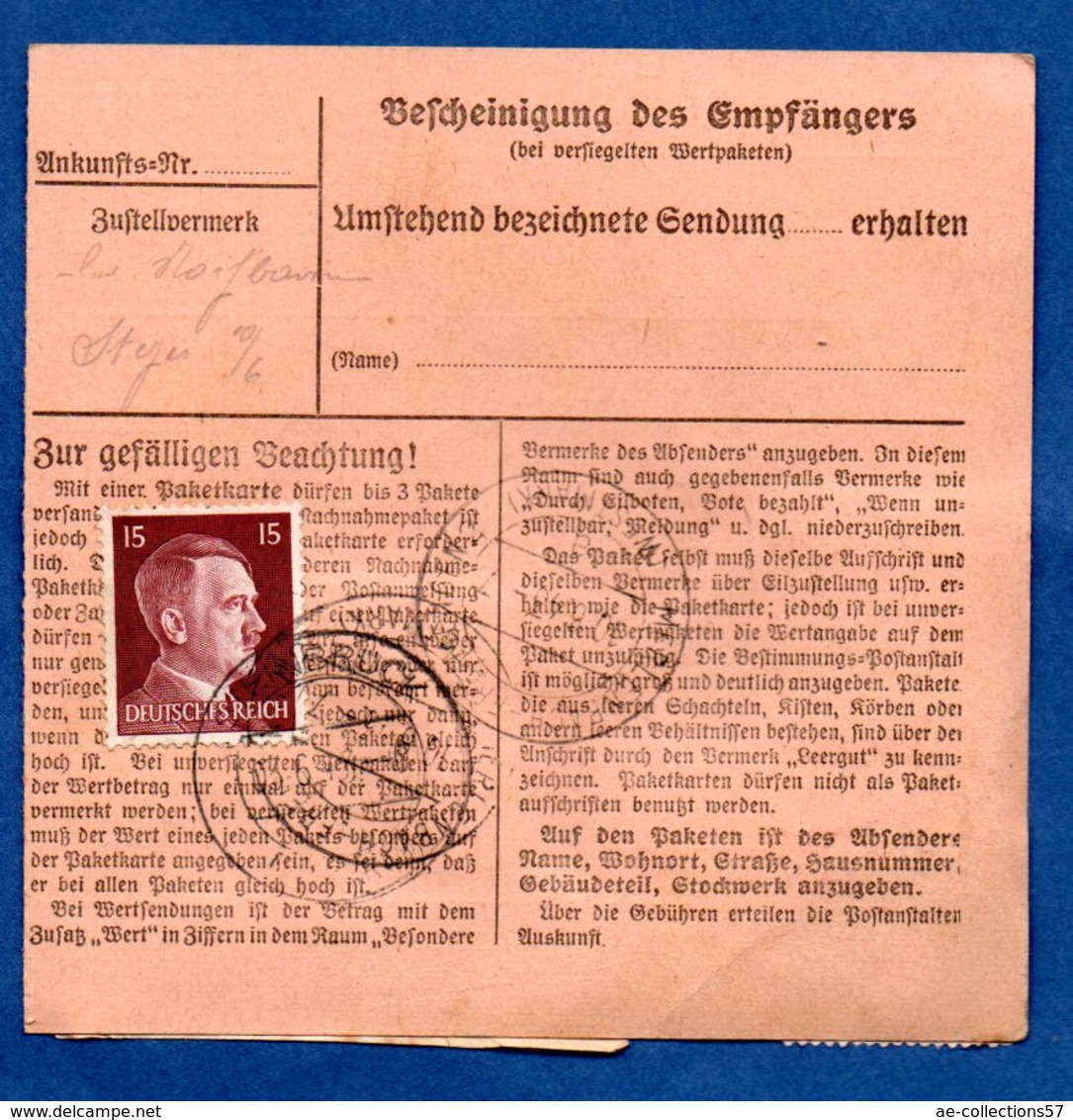 Colis Postal  --  Départ Steinbrück  --3/5/1943 - Lettres & Documents