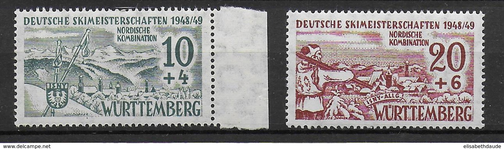 WÜRTTEMBERG - YVERT  N°42/43 ** - SANS CHARNIERE - COTE = 17 EURO - Autres & Non Classés