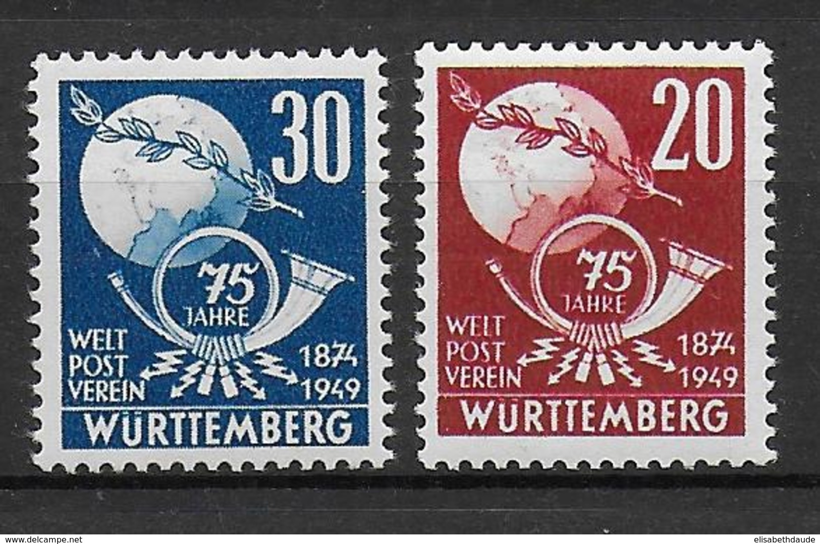 WÜRTTEMBERG - YVERT  N°51/52 ** - SANS CHARNIERE - COTE = 17 EURO - Autres & Non Classés