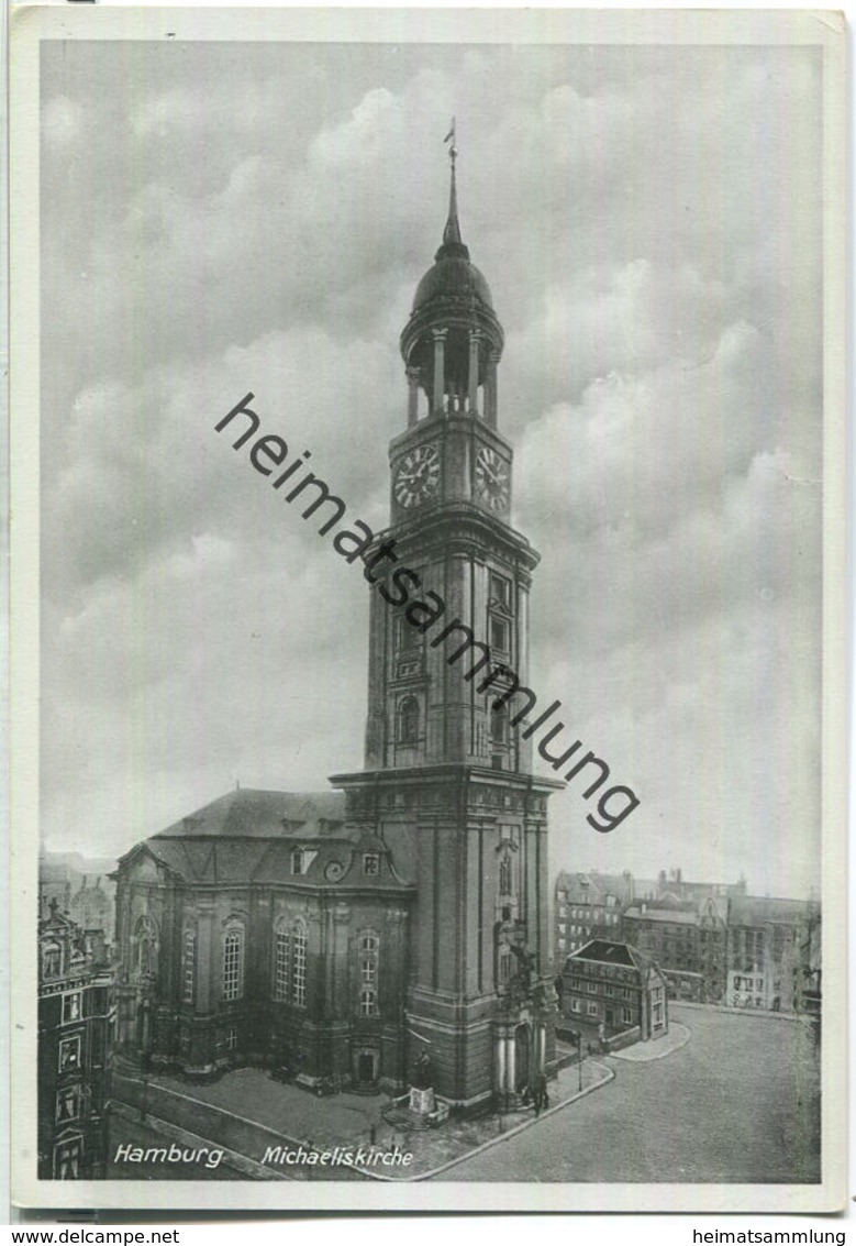 Hamburg - St. Michaeliskirche - AK Grossformat - Verlag Wilhelm Flohe Hamburg - Wandsbek