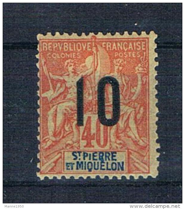 St. Pierre Und Miquelon 1912 Mi.Nr. 97 II Ungebraucht * - Unused Stamps