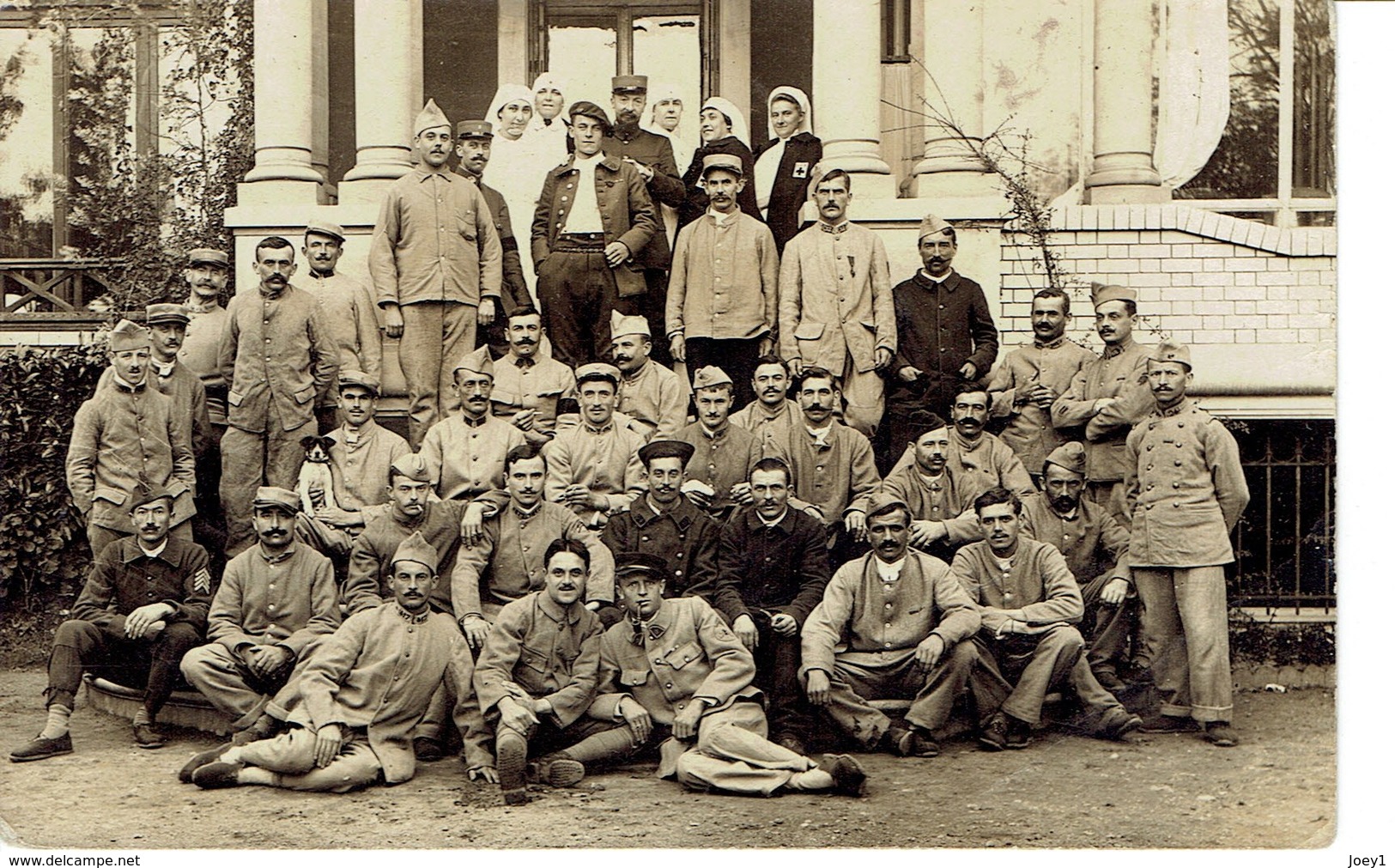 Cpa Photo De Groupe De Militaires Français Guerre 1917 - Foto's