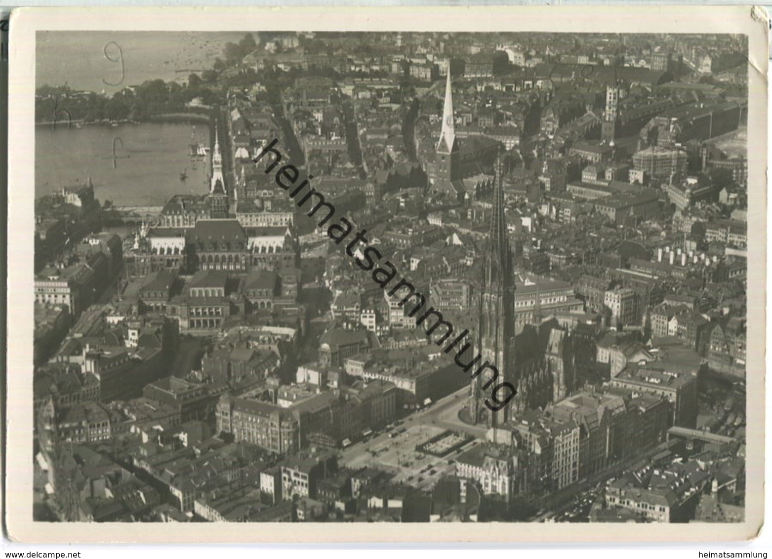 Hamburg - Flugaufnahme - Kirchen Im Stadtzentrum - Foto-AK Grossformat - Verlag Hans Andres Hamburg - Mitte