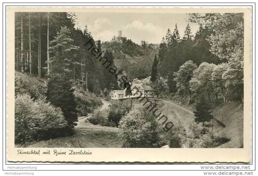 Teinachtal Mit Ruine Zavelstein - Foto-AK - Bad Teinach