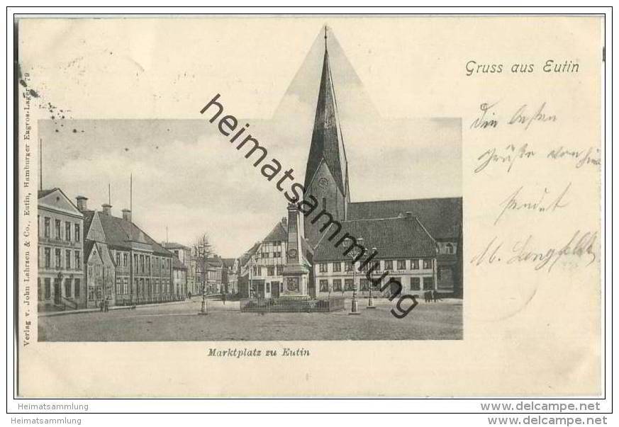 Eutin - Marktplatz - Gasthof Stadt Kiel H. Werker - Eutin